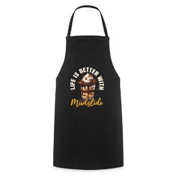 Mudslide Lover Cocktail Drink Food Lover Alcoholic - Cooking Apron - black - Front - AI Model Male 185 dark (185cm)