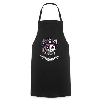 Gasparilla Chat Pirate 3.14 Pi Jour Math Science - Tablier de cuisine - noir - Devant - AI Model Male 185 dark (185cm)
