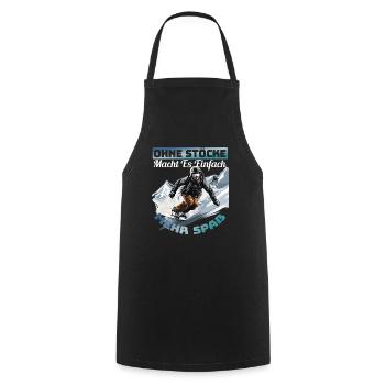 Snowboarder Snowboarding Snowboarden Ohne Stöcke - Kochschürze - Schwarz - Vorne - AI Model Male 185 dark (185cm)