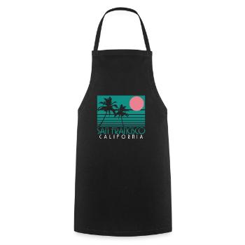 Souvenir de San Francisco en Californie - Tablier de cuisine - noir - Devant - AI Model Male 185 dark (185cm)