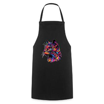 Chat - Tablier de cuisine - noir - Devant - AI Model Male 185 dark (185cm)