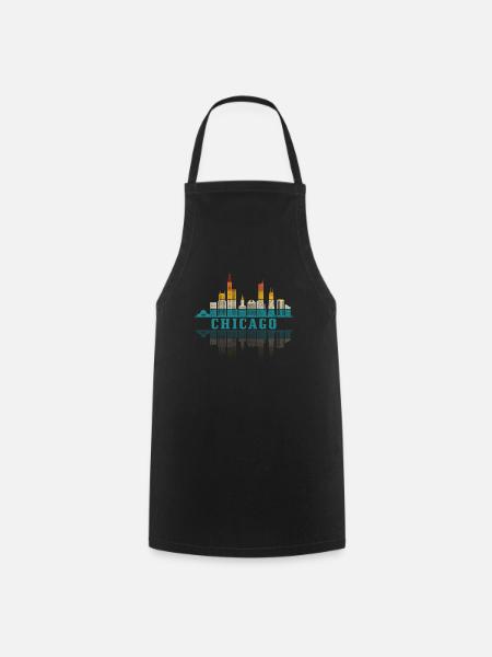 Chicago Illinois Souvenir Geschenk - Kochschürze - Schwarz