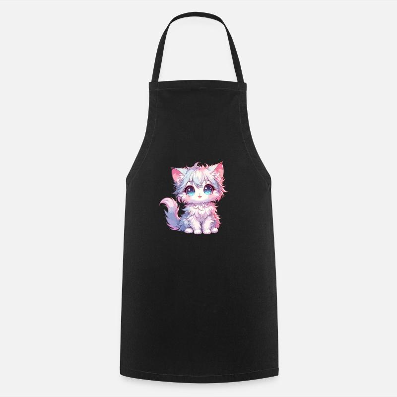 Anime Bébé Chat - Tablier de cuisine - noir