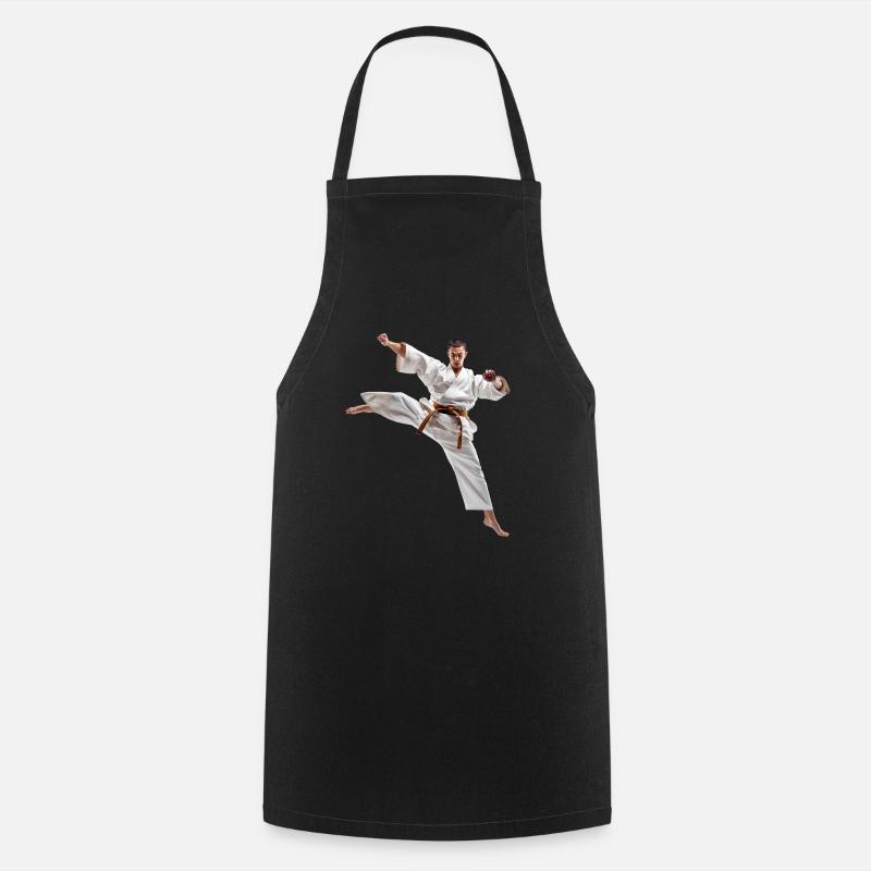 Karate ist eine anspruchsvolle Kampfkunst - Kochschürze - Schwarz