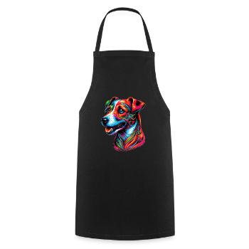 Jack Russell Terrier Dog - Cooking Apron - black - Front - AI Model Male 185 dark (185cm)