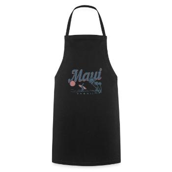 Maui Hawaii Aloha Souvenir hawaïen - Tablier de cuisine - noir - Devant - AI Model Male 185 dark (185cm)