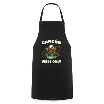 Cancún Mexique Pride Vacances Mexique Voyage Mexicain - Tablier de cuisine - noir - Devant - AI Model Male 185 dark (185cm)