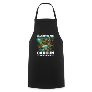 Cancún Mexique Pride Vacances Mexique Voyage Mexicain - Tablier de cuisine - noir - Devant - AI Model Male 185 dark (185cm)