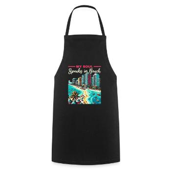 Cancún Mexique Pride Vacances Mexique Voyage Mexicain - Tablier de cuisine - noir - Devant - AI Model Male 185 dark (185cm)