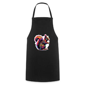 Écureuil - Tablier de cuisine - noir - Devant - AI Model Male 185 dark (185cm)