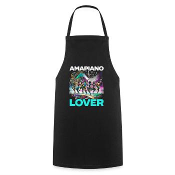 Amapiano Mélomane sud-africain Afrobeat - Tablier de cuisine - noir - Devant - AI Model Male 185 dark (185cm)