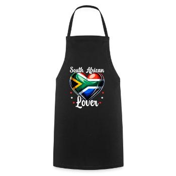 Südafrika Pride Johannesburg Südafrikanische Flagge - Kochschürze - Schwarz - Vorne - AI Model Male 185 dark (185cm)