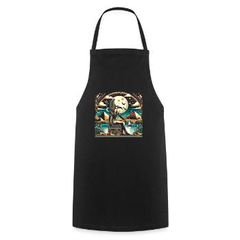 Thoth Egyptian Mythology Diety Ibis Ancient Egypt - Cooking Apron - black - Front - AI Model Male 185 dark (185cm)