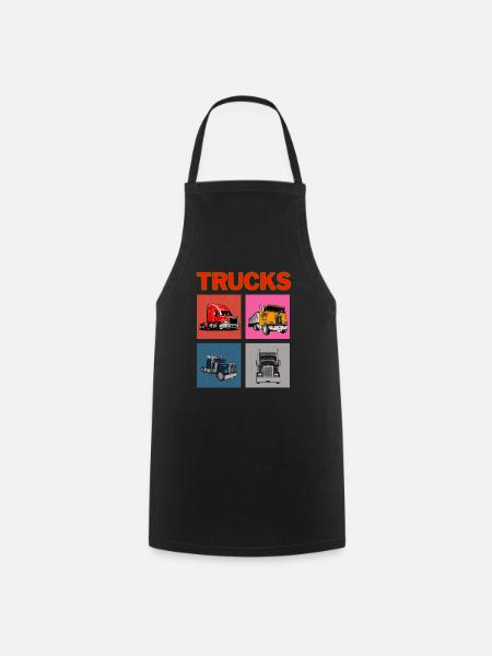 Camions - Tablier de cuisine - noir