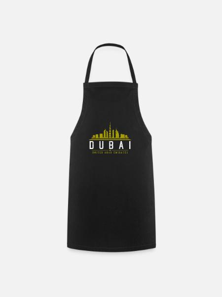 Dubai Skyline UAE Souvenir - Kochschürze - Schwarz