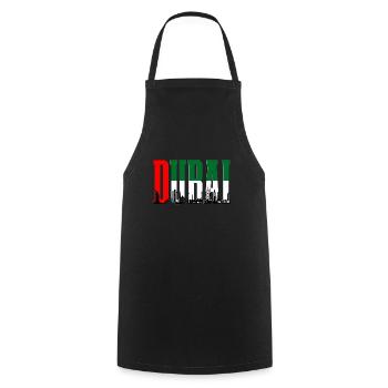 Dubai Skyline UAE Souvenir - Cooking Apron - black - Front - AI Model Male 185 dark (185cm)