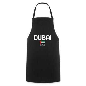 Dubai Skyline UAE Souvenir - Cooking Apron - black - Front - AI Model Male 185 dark (185cm)