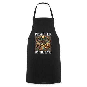 Oeil d’Horus Mythologie égyptienne Symbole ancien - Tablier de cuisine - noir - Devant - AI Model Male 185 dark (185cm)