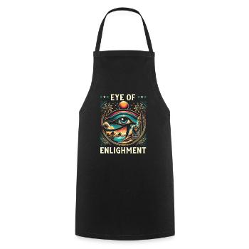 Oeil d’Horus Mythologie égyptienne Symbole ancien - Tablier de cuisine - noir - Devant - AI Model Male 185 dark (185cm)