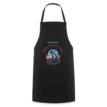 Galactic Golf - Lunar Links Edition - Cooking Apron - black - Front - AI Model Male 185 dark (185cm)