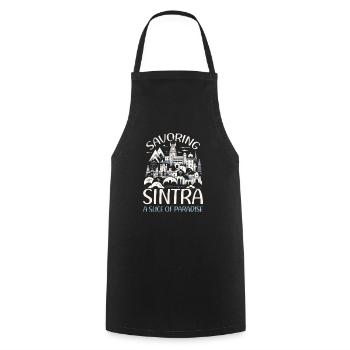 Sintra Portugal Travel Vacation Country Portugese - Cooking Apron - black - Front - AI Model Male 185 dark (185cm)