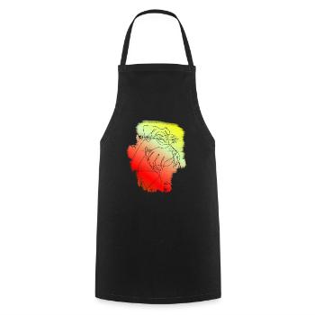 COLOR SCHNAUZER ONE LINE - Cooking Apron - black - Front - AI Model Male 185 dark (185cm)