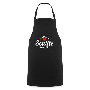 Seattle Washington Souvenir Geschenk - Kochschürze - Schwarz - Vorne - AI Model Male 185 dark (185cm)