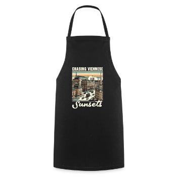 Vienna Austria Travel Vacation Country Austrian - Cooking Apron - black - Front - AI Model Male 185 dark (185cm)