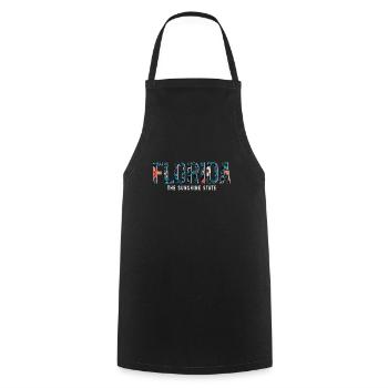 Florida Souvenir USA Amerika - Kochschürze - Schwarz - Vorne - AI Model Male 185 dark (185cm)