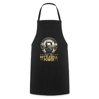 Kettlebell Workout Fitness Journey Bodybuilder - Tablier de cuisine - noir - Devant - AI Model Male 185 dark (185cm)
