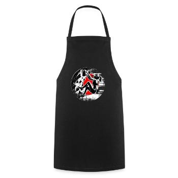 Japan Climber - Grimpeur de bloc femme - Tablier de cuisine - noir - Devant - AI Model Male 185 dark (185cm)