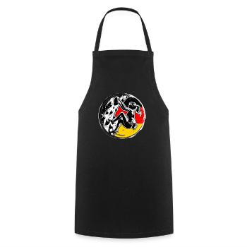 Allemagne Climber - Grimpeur de bloc femme - Tablier de cuisine - noir - Devant - AI Model Male 185 dark (185cm)