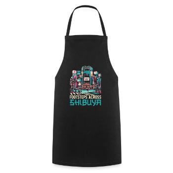 Shibuya Crossing Japon Voyage Vacances Japonais - Tablier de cuisine - noir - Devant - AI Model Male 185 dark (185cm)