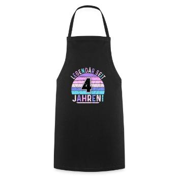 4 Years Gift 4th Birthday Boy Girl - Cooking Apron - black - Front - AI Model Male 185 dark (185cm)