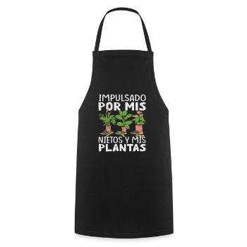 Powered by Grandchildren And Plants Design - Cooking Apron - black - Front - AI Model Male 185 dark (185cm)