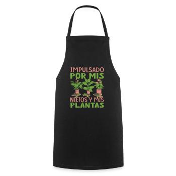Powered by Grandchildren And Plants Design - Cooking Apron - black - Front - AI Model Male 185 dark (185cm)