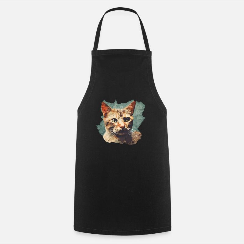 Paper Cat - Cooking Apron - black