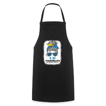 T21 World Down Syndrome Day 321 Awareness Support - Cooking Apron - black - Front - AI Model Male 185 dark (185cm)