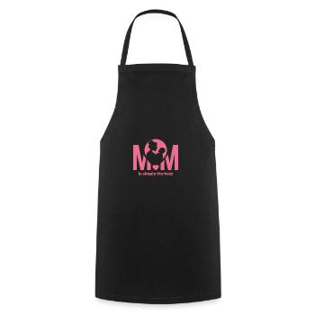MOM IS SIMPLY THE BEST HEART IDEA DESIGN - Cooking Apron - black - Front - AI Model Male 185 dark (185cm)