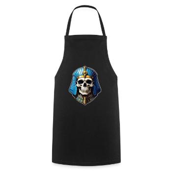 Pharaoh- Mummy - Egypt - Cooking Apron - black - Front - AI Model Male 185 dark (185cm)
