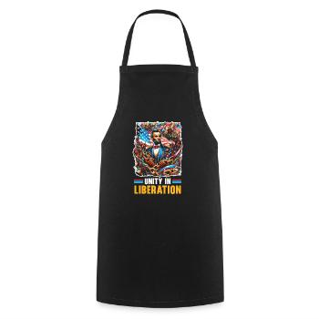 Emancipation Proclamation Black Pride Juneteenth - Cooking Apron - black - Front - AI Model Male 185 dark (185cm)