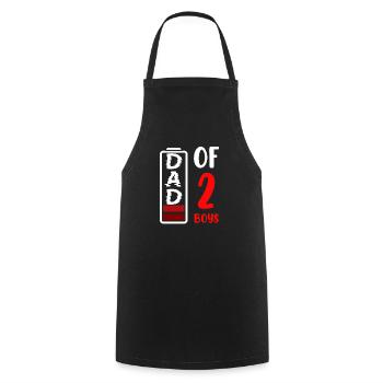 Dad Of 2 Boys Low Battery Wishing Dad Dad - Cooking Apron - black - Front - AI Model Male 185 dark (185cm)