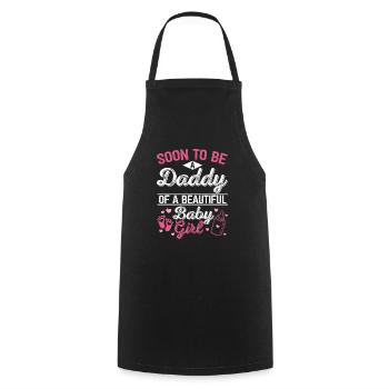 Bientôt papa d’une belle petite fille Nouveau - Tablier de cuisine - noir - Devant - AI Model Male 185 dark (185cm)
