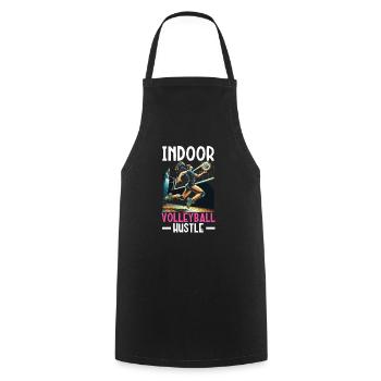 Amateur de volley-ball en salle Joueur de volley-ball sportif - Tablier de cuisine - noir - Devant - AI Model Male 185 dark (185cm)