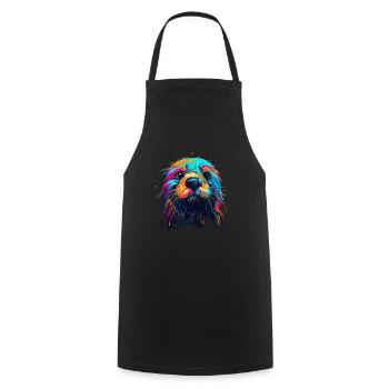 Otter Lustig Geschenk - Kochschürze - Schwarz - Vorne - AI Model Male 185 dark (185cm)