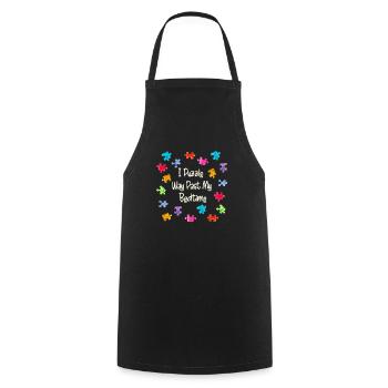 Je casse-tête bien au-delà de mon puzzle pièce du coucher - Tablier de cuisine - noir - Devant - AI Model Male 185 dark (185cm)