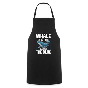 Endangered Species Blue Whale Animal Rights - Cooking Apron - black - Front - AI Model Male 185 dark (185cm)