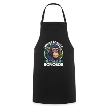 Espèce en voie de disparition, bonobo, militant des droits des animaux - Tablier de cuisine - noir - Devant - AI Model Male 185 dark (185cm)