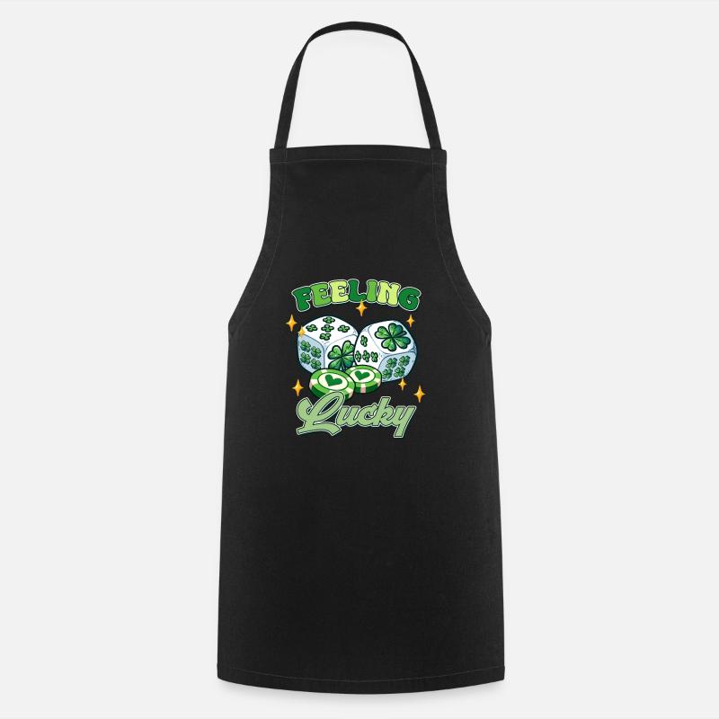 Feeling Lucky St. Patrick’s Day - Cooking Apron - black