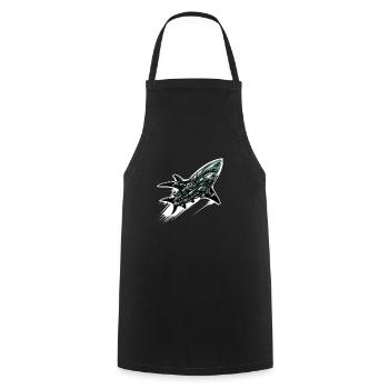 Shark Robot - Cooking Apron - black - Front - AI Model Male 185 dark (185cm)